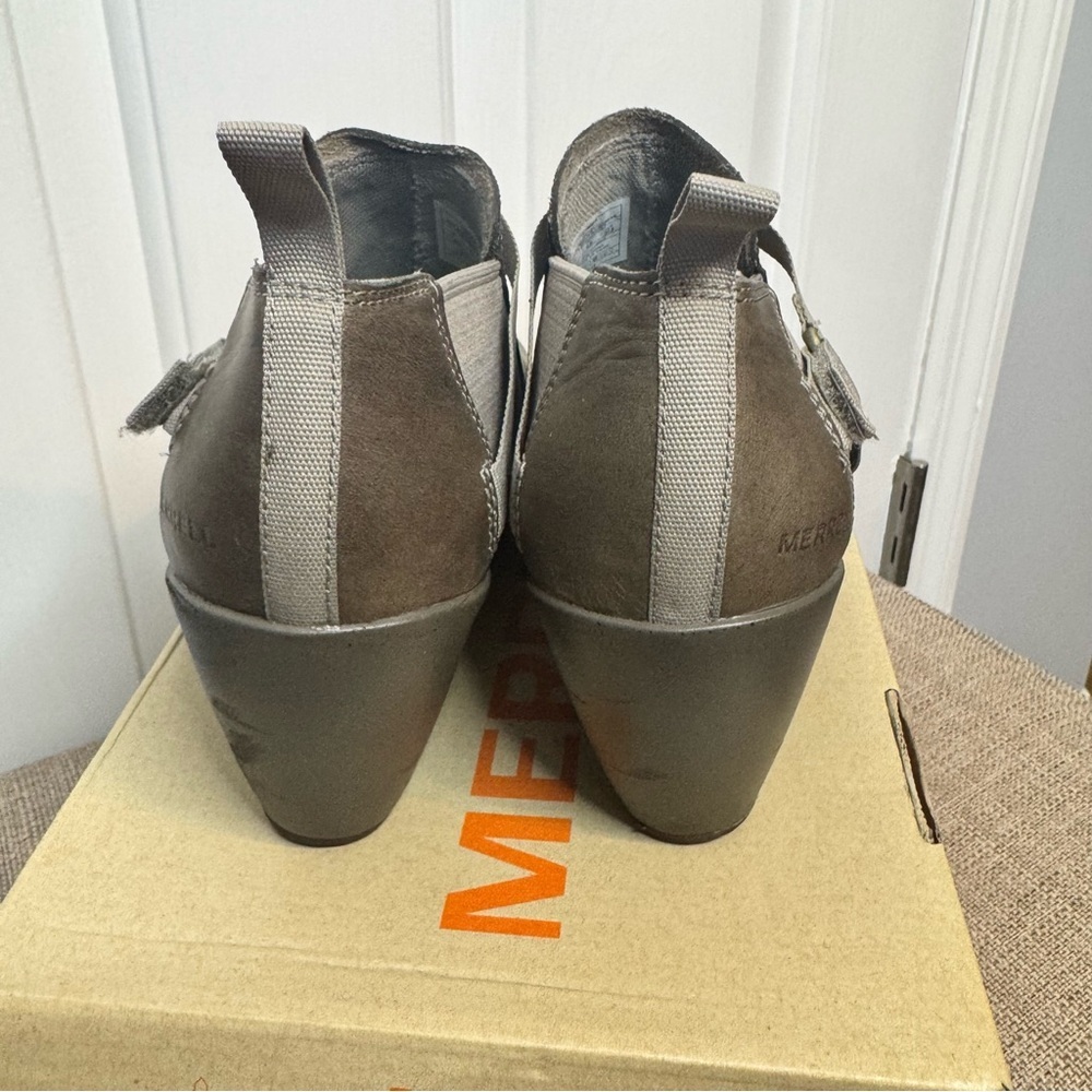 Merrell Evera Rush Women's Gray Leather Shoes Boots Aluminum size 7 - Picture 5 of 9